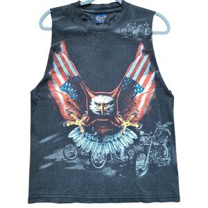 Vtg Cruisin Motor Boulevard Branson Missouri T Shirt Eagle Medium Biker Thrashed